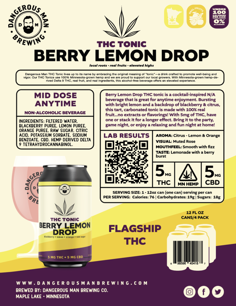 Berry Lemon Drop THC Sales Sheet