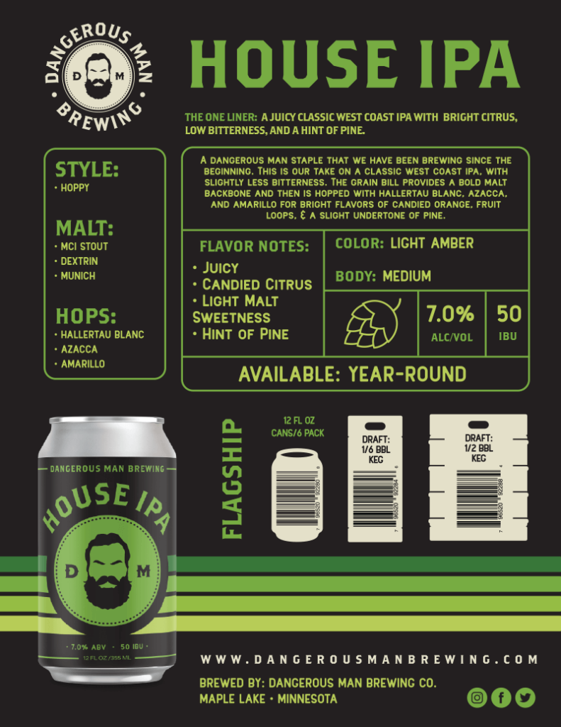 House IPA Sales Sheet