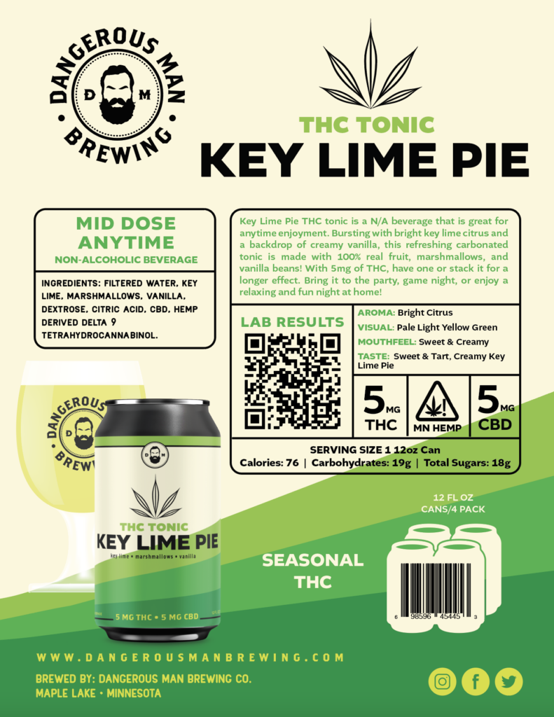 Key Lime Pie THC Tonic Sales Sheet