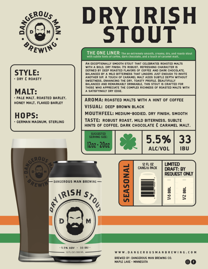 Sale Sheet Dry Irish Stout